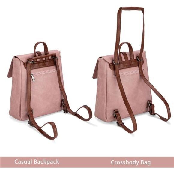 Womens Medium Backpack Convertible Pink main image 3